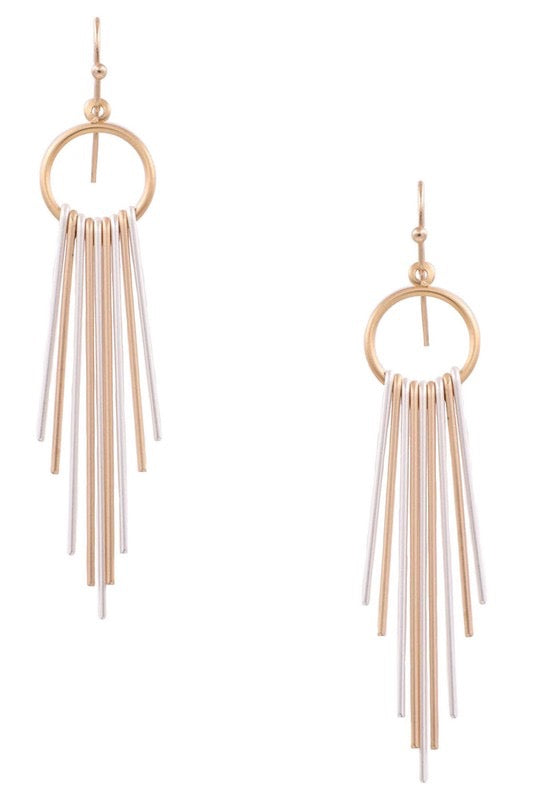 Flawless And Sassy Tassel Ring Drop Earrings