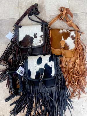 Bags, Genuine Cowhide Fringe Purse Western Fashion