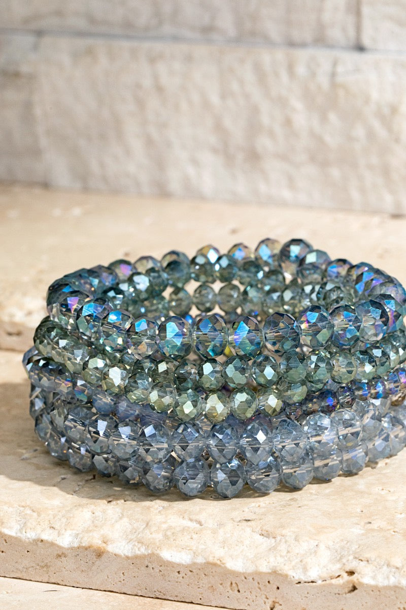 Glass Bead 9 Set Bracelet