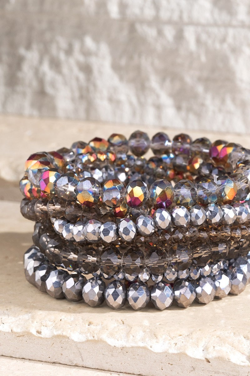 Glass Bead 9 Set Bracelet