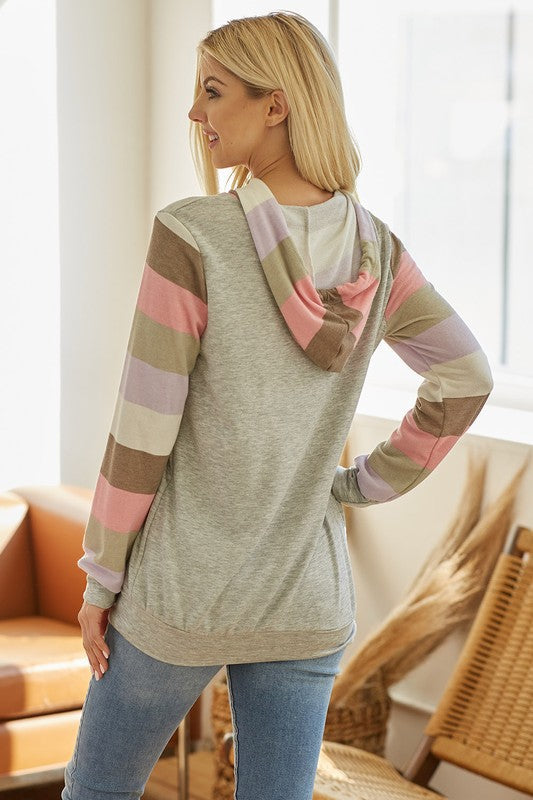 Head Held High Curvy Multi Stripe Hoody