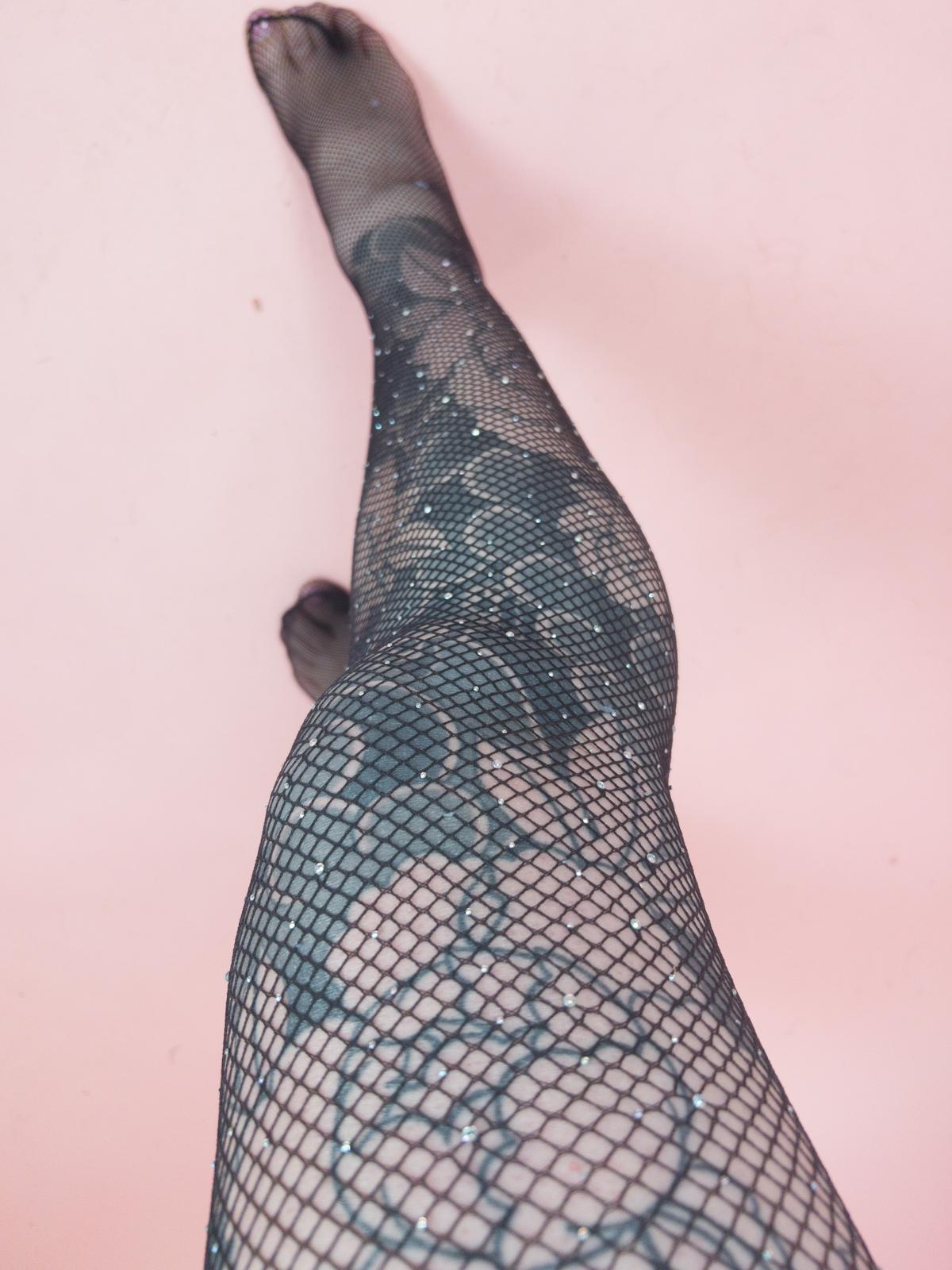 Ready For Anything Rhinestone Fish Net Tights