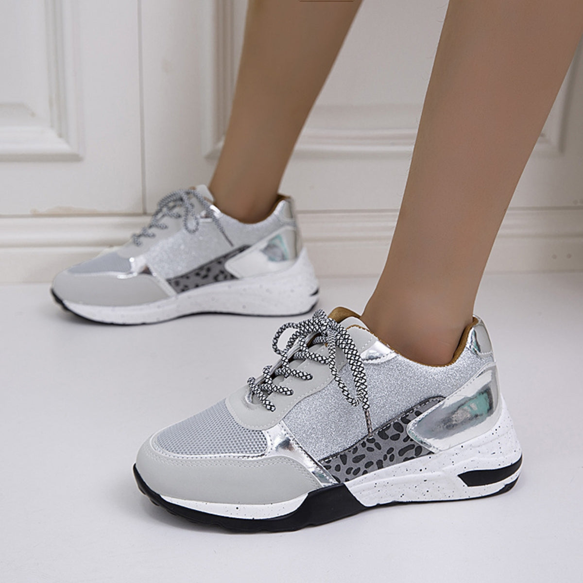 Fast As Lightning Lace-Up Round Toe Platform Sneakers (Multiple Colors)