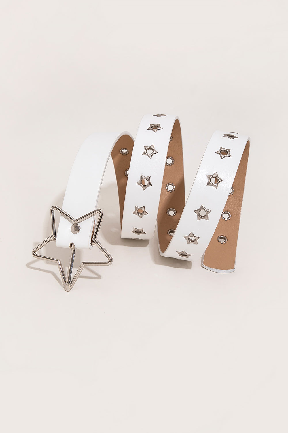 The Stars Align Leather Star Shape Buckle Belt