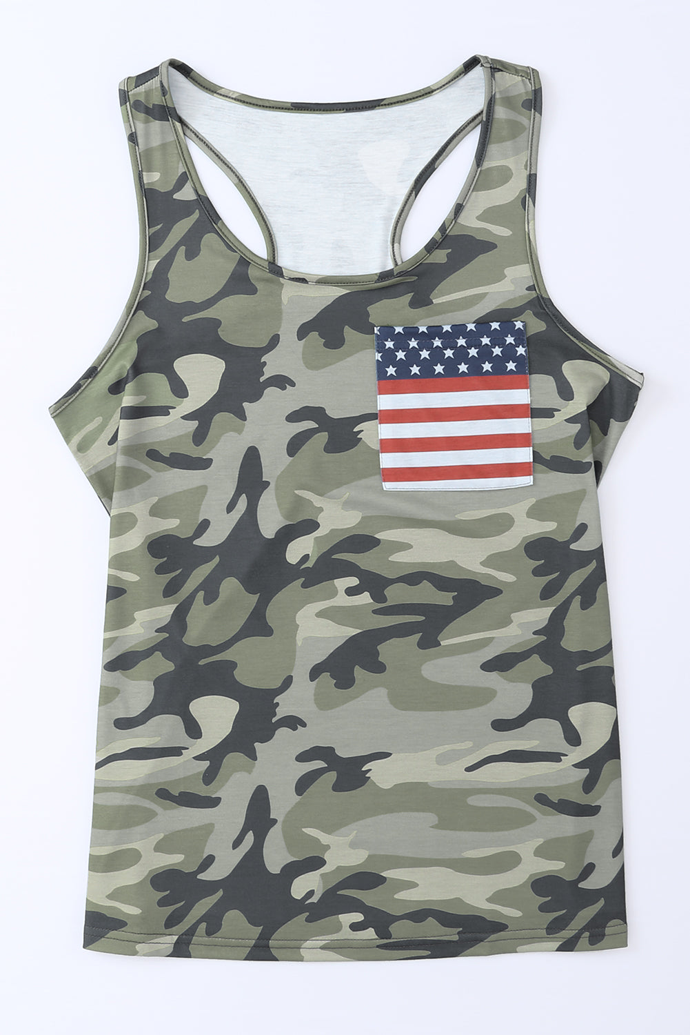 I Pledge Allegiance Camouflage Wide Strap Tank- BP