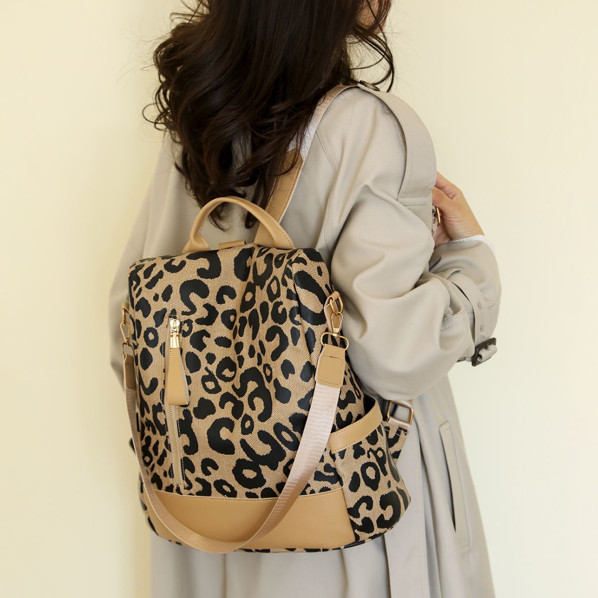 Cheetah Speed Leopard PU Leather Backpack Bag