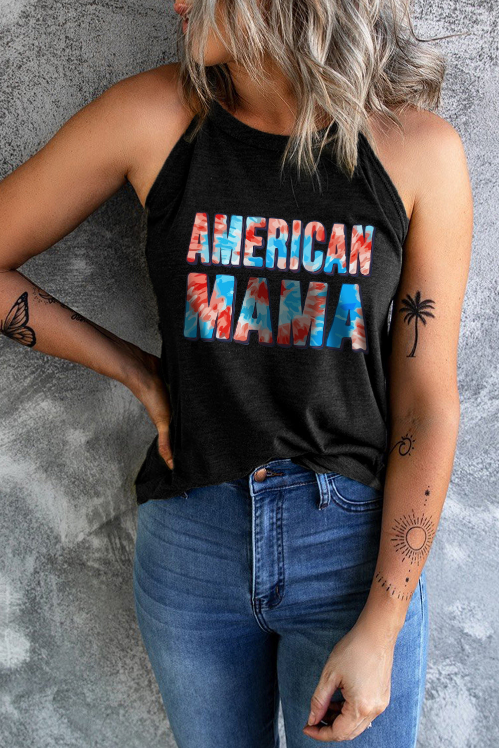 (S-2X) American Mama Graphic Tank