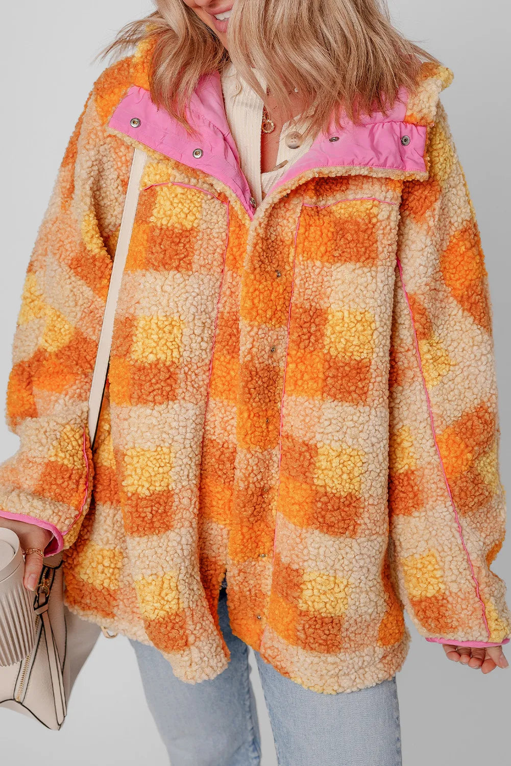 Sweet Temptations Plaid Long Sleeve Hooded Jacket