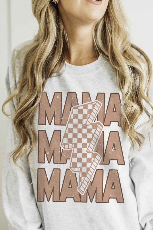 Sparked Up Mama Lightning Graphic Sweatshirt (Multiple Colors)