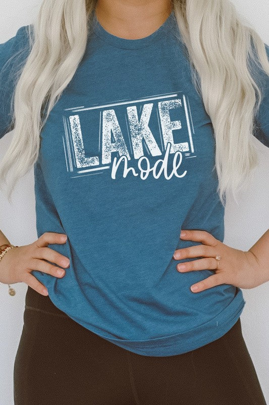 Lake Mode Summer Break Vacation Swim Graphic Tee (Multiple Colors) - BP