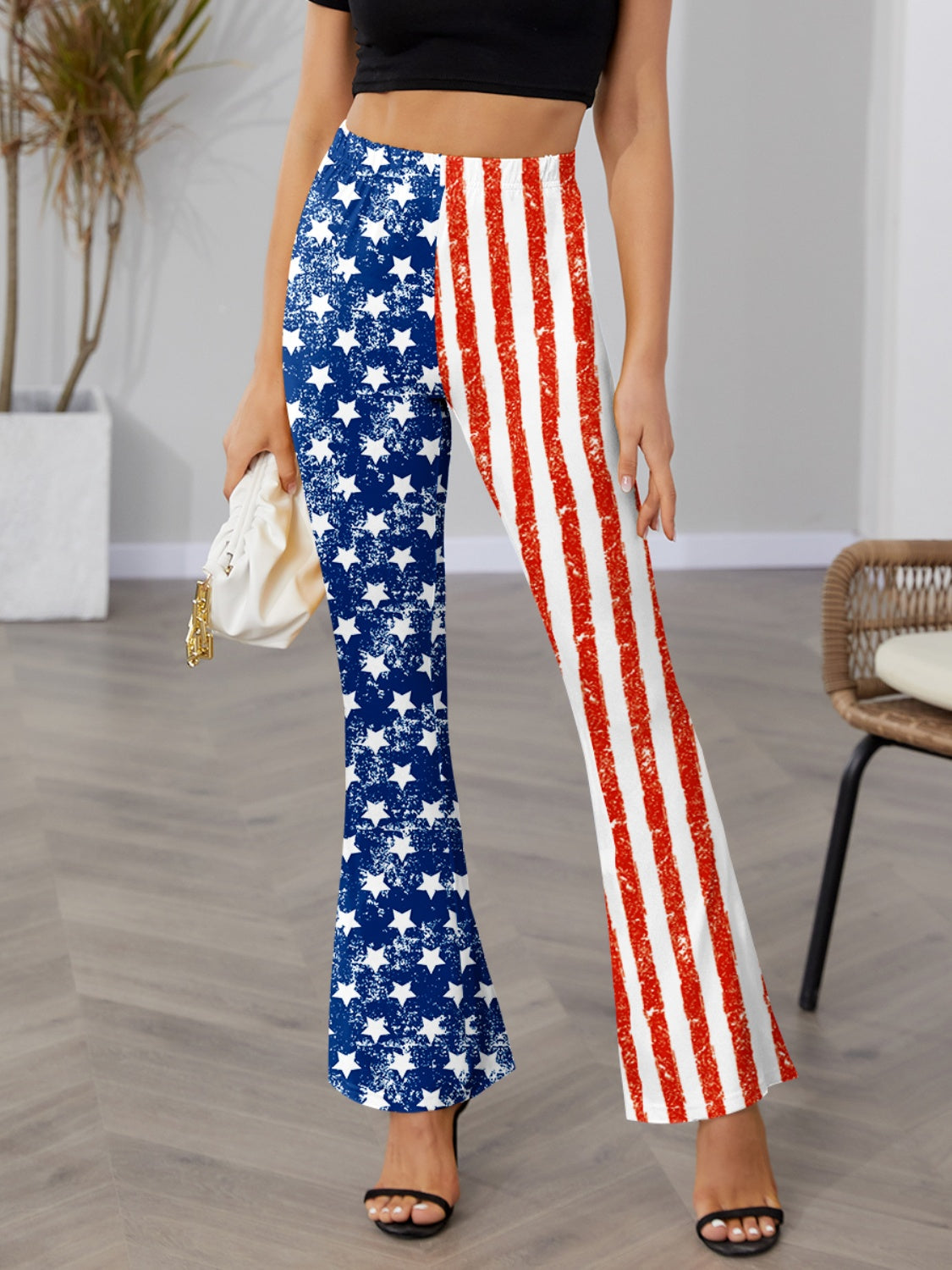 United We Stand Star & Stripes High Waist Bootcut Pants