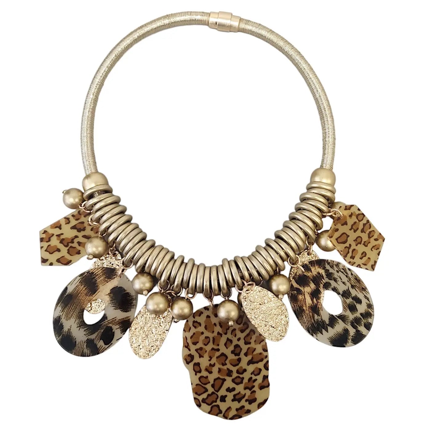 Lucrative Desires Leopard Tortoise Shell Necklace