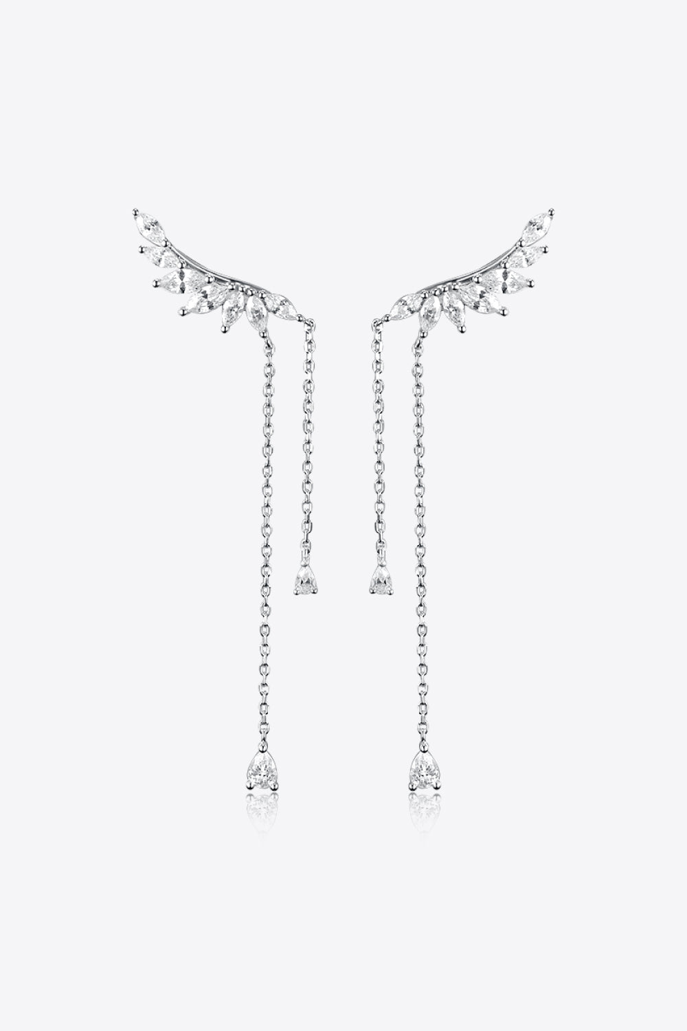 Throne Of Goddesses Platinum-Plated Crawl Earrings - BP