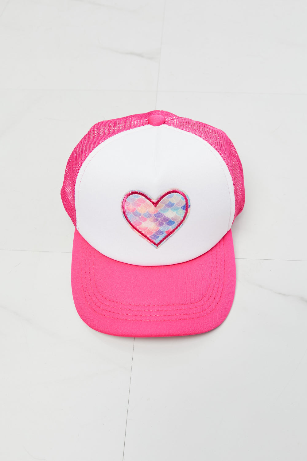 Fame Falling For You Trucker Hat in Pink - BP