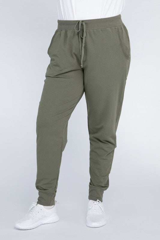 (1X-3X) Comfy Always Jogger Pants (Multiple Colors) - BP