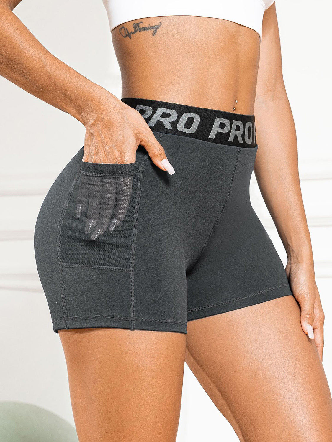 Craving Action Elastic Waist Active Shorts with Pockets (Multiple Colors) - BP