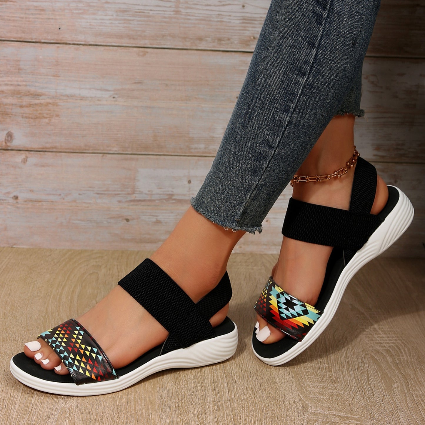 Live & Learn Leather Open Toe Low Heel Sandals (Multiple Styles)