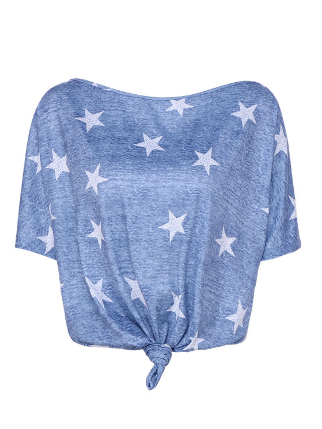 Oh Say Can You See Star Print Short Sleeve T-Shirt