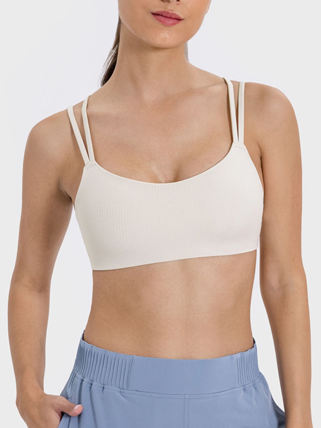 Simply Fetching Scoop Neck Double Strap Active Cami (Multiple Colors)