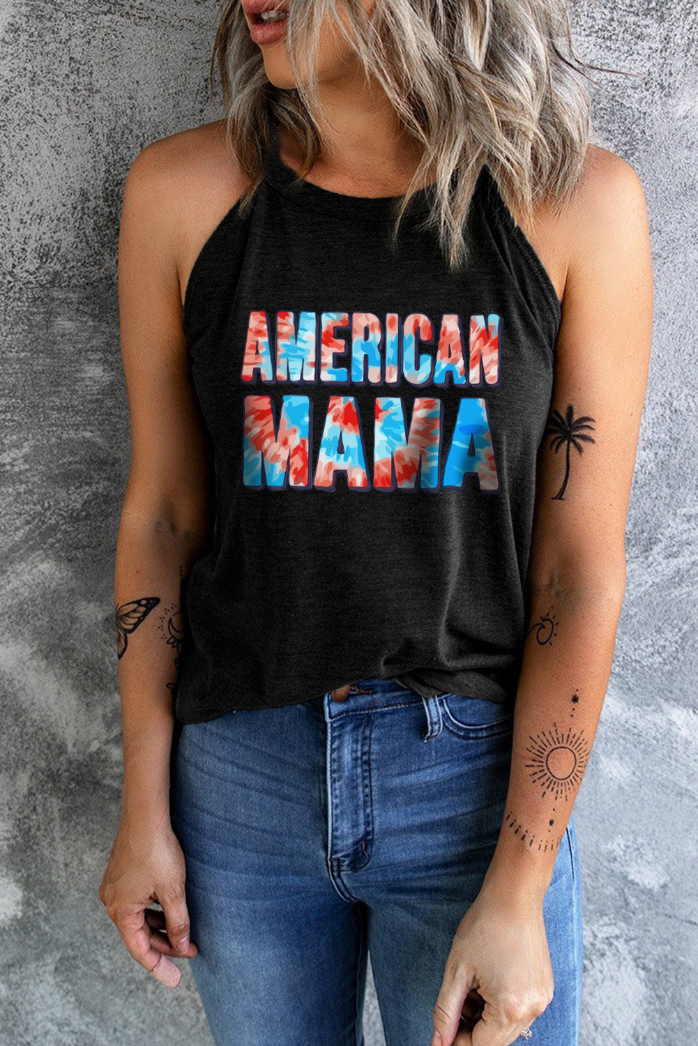 (S-2X) American Mama Graphic Tank