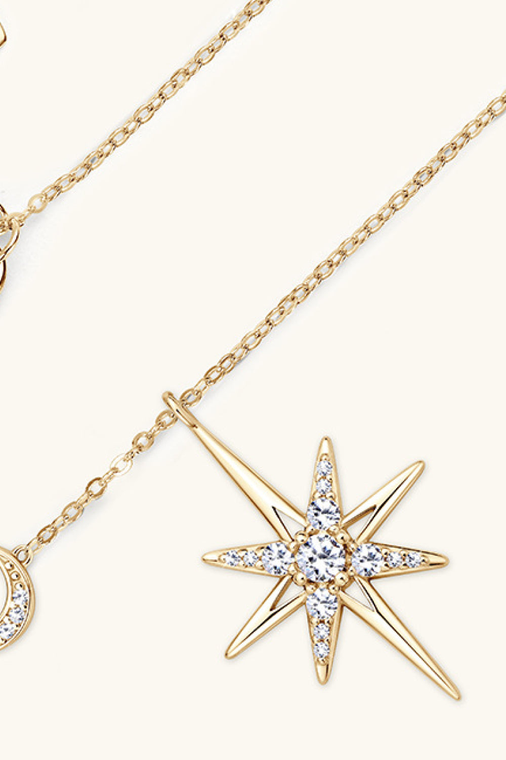 Stars Aligned Moissanite 925 Sterling Silver Necklace (Multiple Finishes)