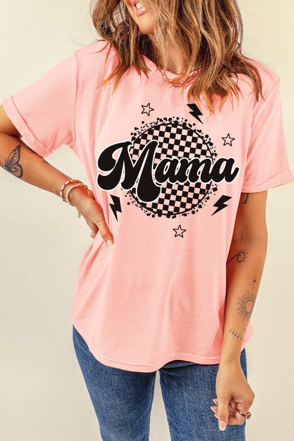 The Coolest Mama Round Neck Short Sleeve T-Shirt - BP