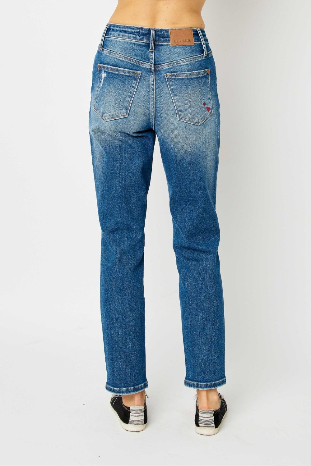 (0-24W) Ace Judy Blue Distressed Boyfriend Fit Jeans