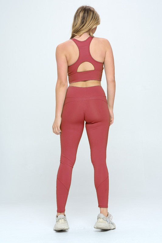 OTOS Two Piece Activewear Set with Cut-Out Detail (Multiple Colors) - BP