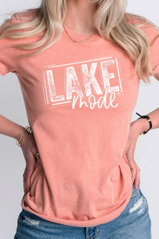 Lake Mode Summer Break Vacation Swim Graphic Tee (Multiple Colors) - BP