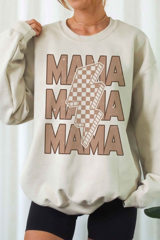 Sparked Up Mama Lightning Graphic Sweatshirt (Multiple Colors)