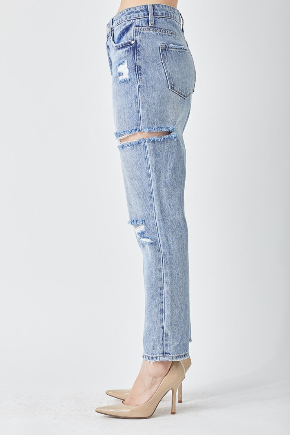 (1-13) Sofia RISEN Distressed Slim Cropped Jeans