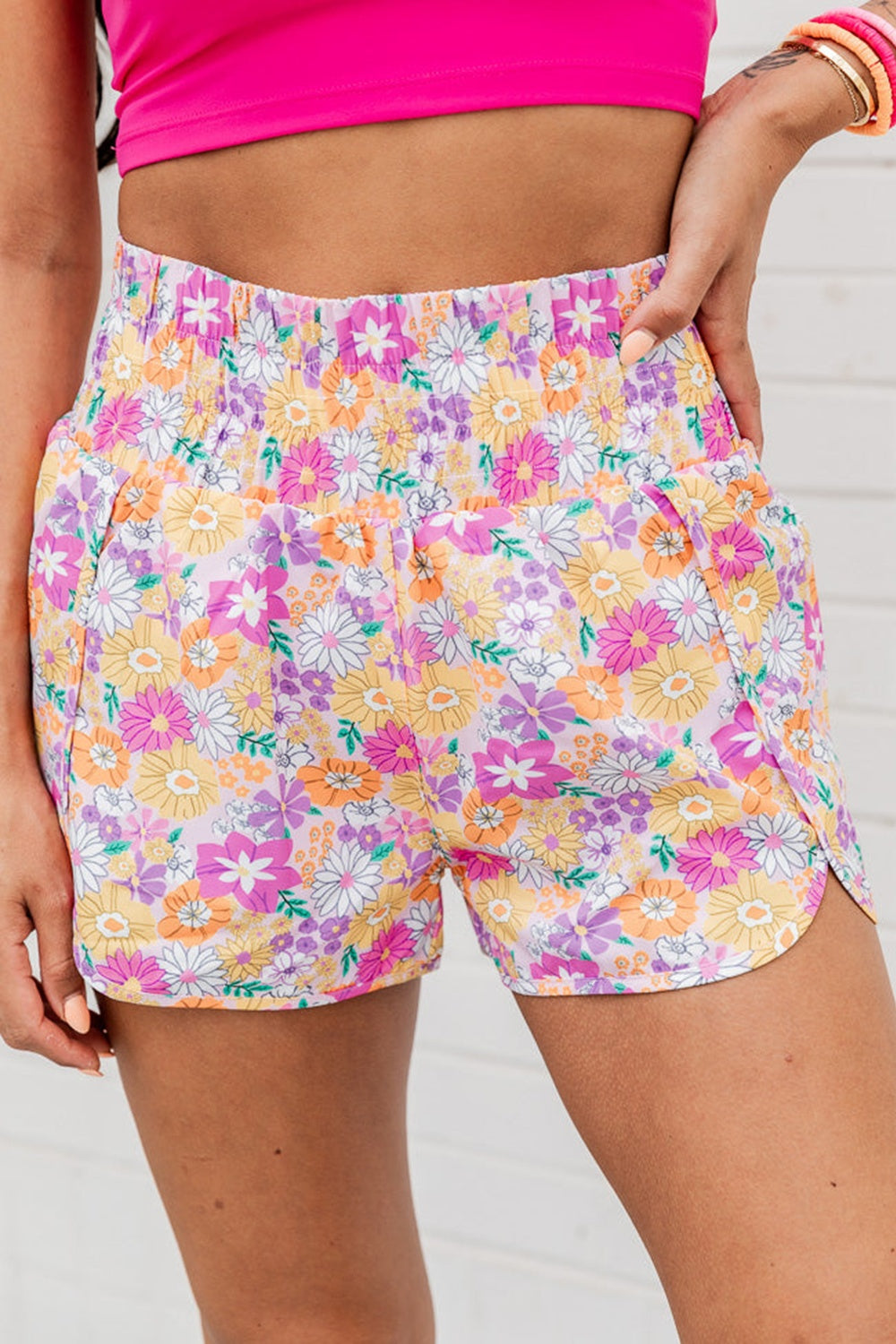 Floral Essence Printed High Waist Shorts (Multiple Colors) - BP