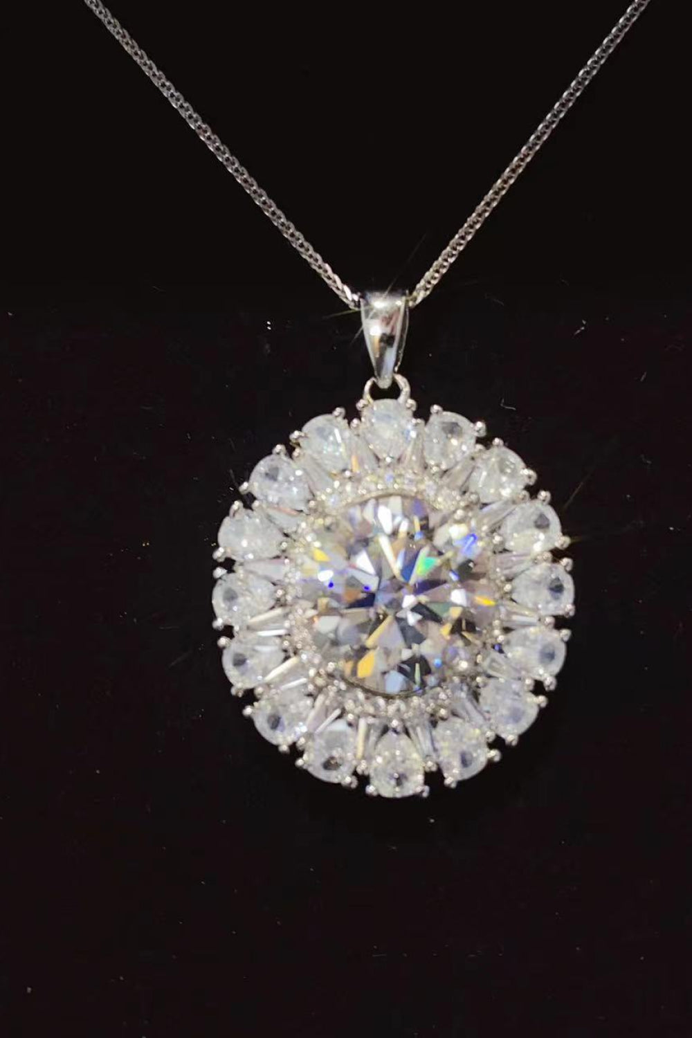 The Gleason 5 Carat Moissanite 925 Sterling Silver Necklace - BP