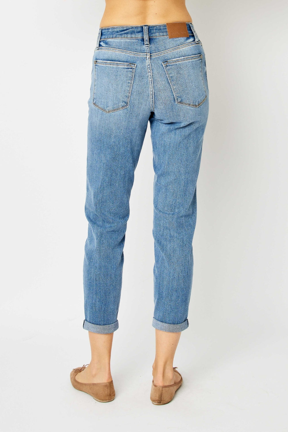 (0-24W) Sampson Judy Blue Cuffed Hem Low Waist Slim Jeans