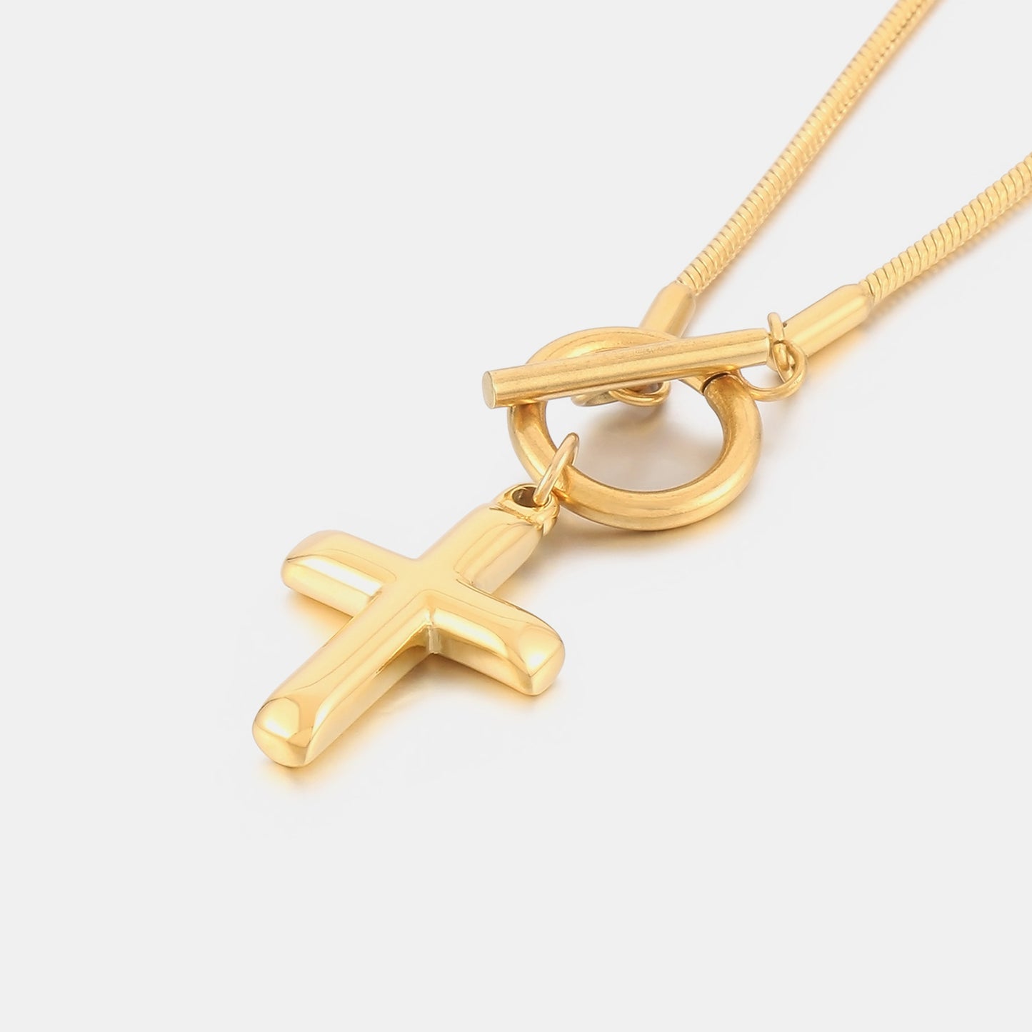 The Martha Cross Pendant Stainless Steel Necklace