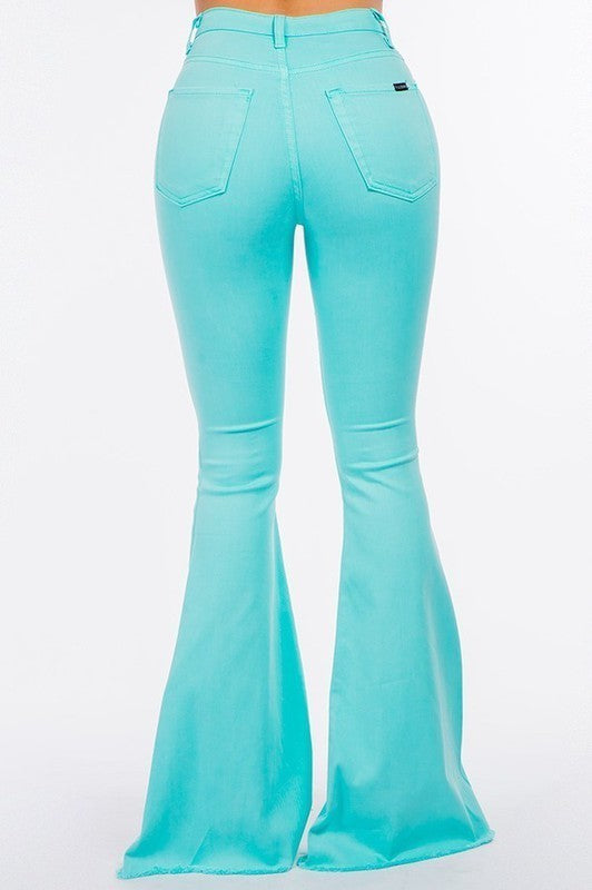 GJG Bell Bottom Jean in Turquoise Inseam 32" - BP