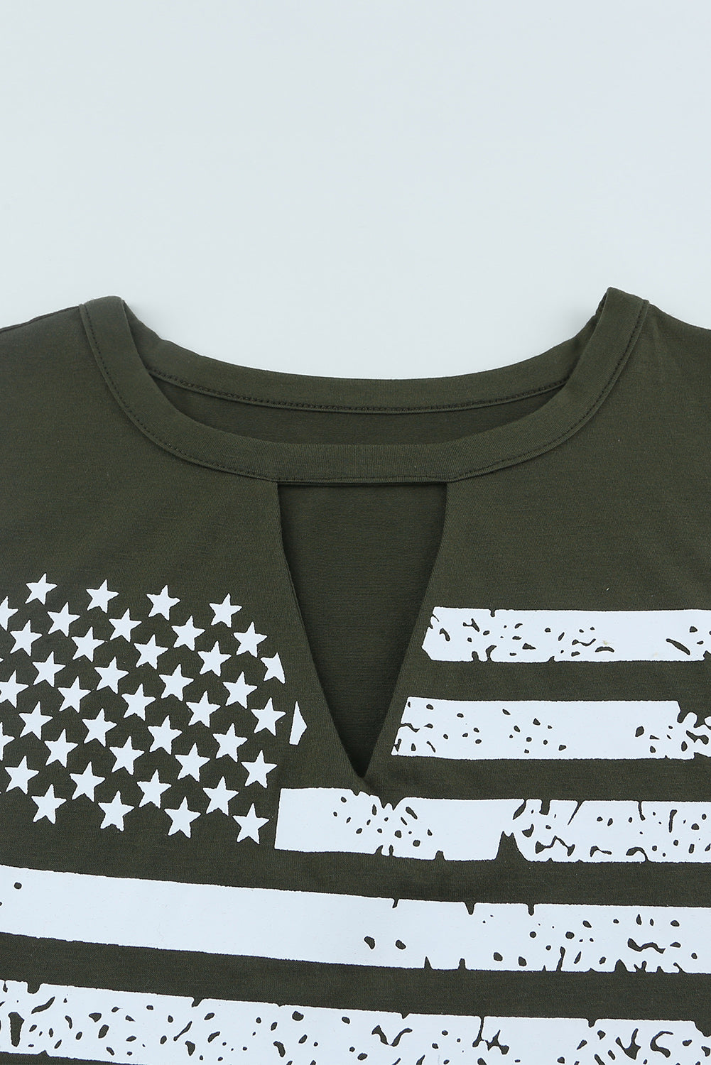 Stand Your Ground US Flag Graphic Cutout Round Neck Tank