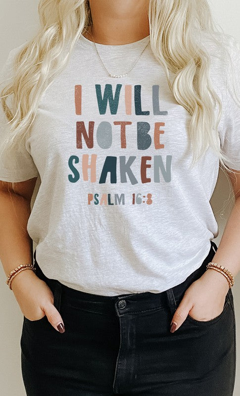 CURVY - I Will Not Be Shaken Easter PLUS SIZE Graphic Tee (MULTIPLE COLORS) - BP