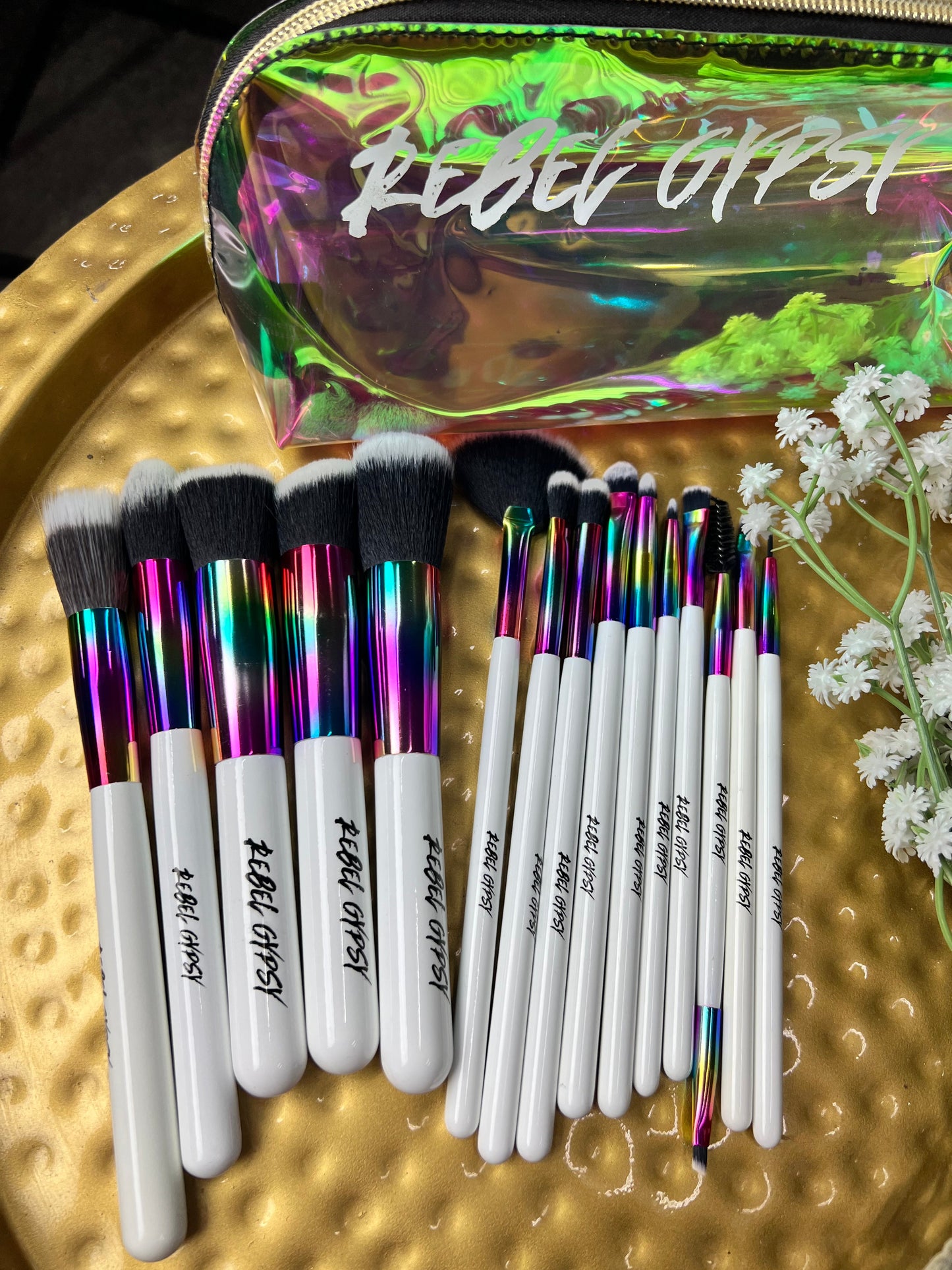 Iridescent Rainbow Premium Makeup Brush Set