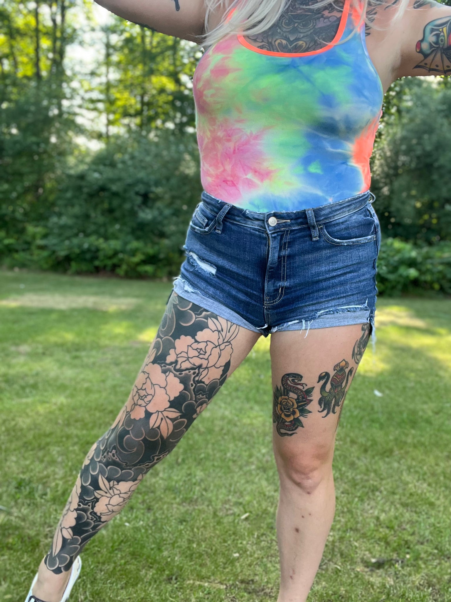 Wish You Were Me Folded Hem Shorts