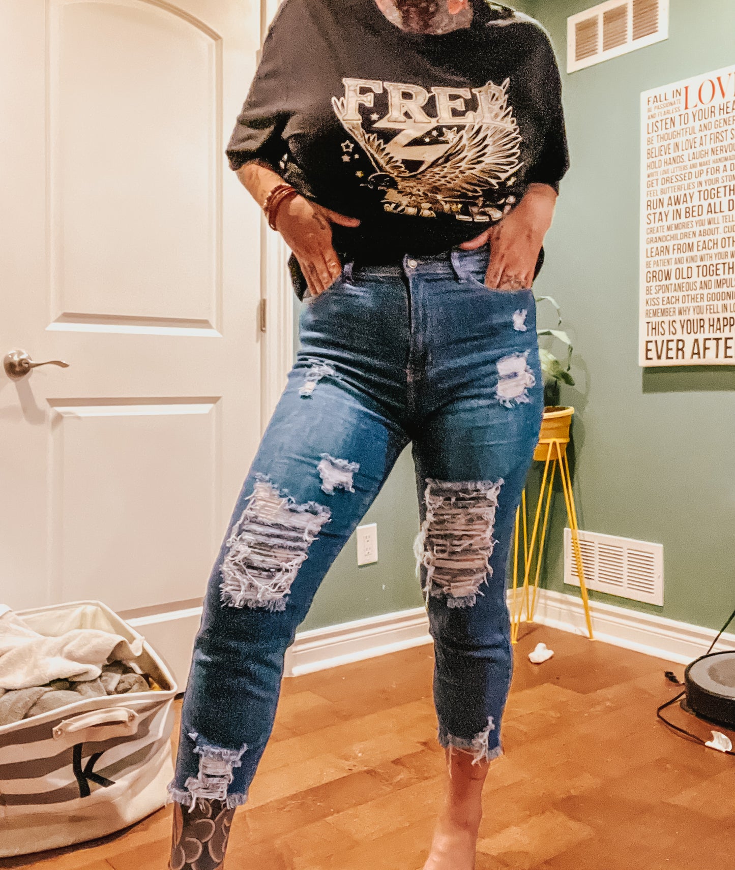 Carnival Distressed Mom Jeans