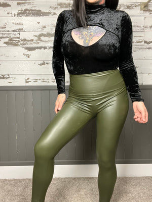 Like A Boss High Rise Faux Leather Leggings **NEW COLOR OPTIONS
