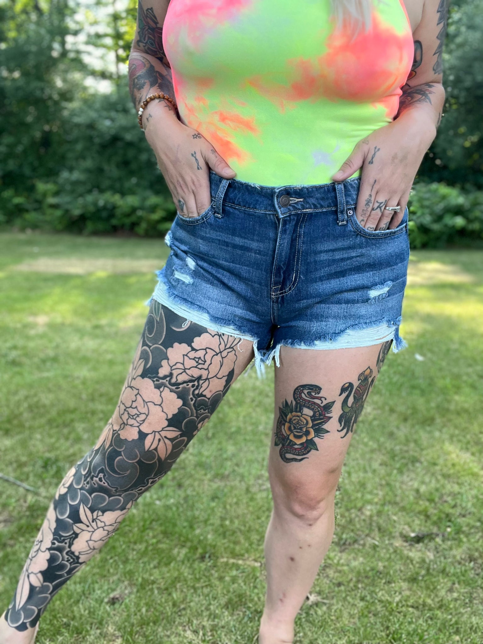 Main Character Distressed LowRise Shorts