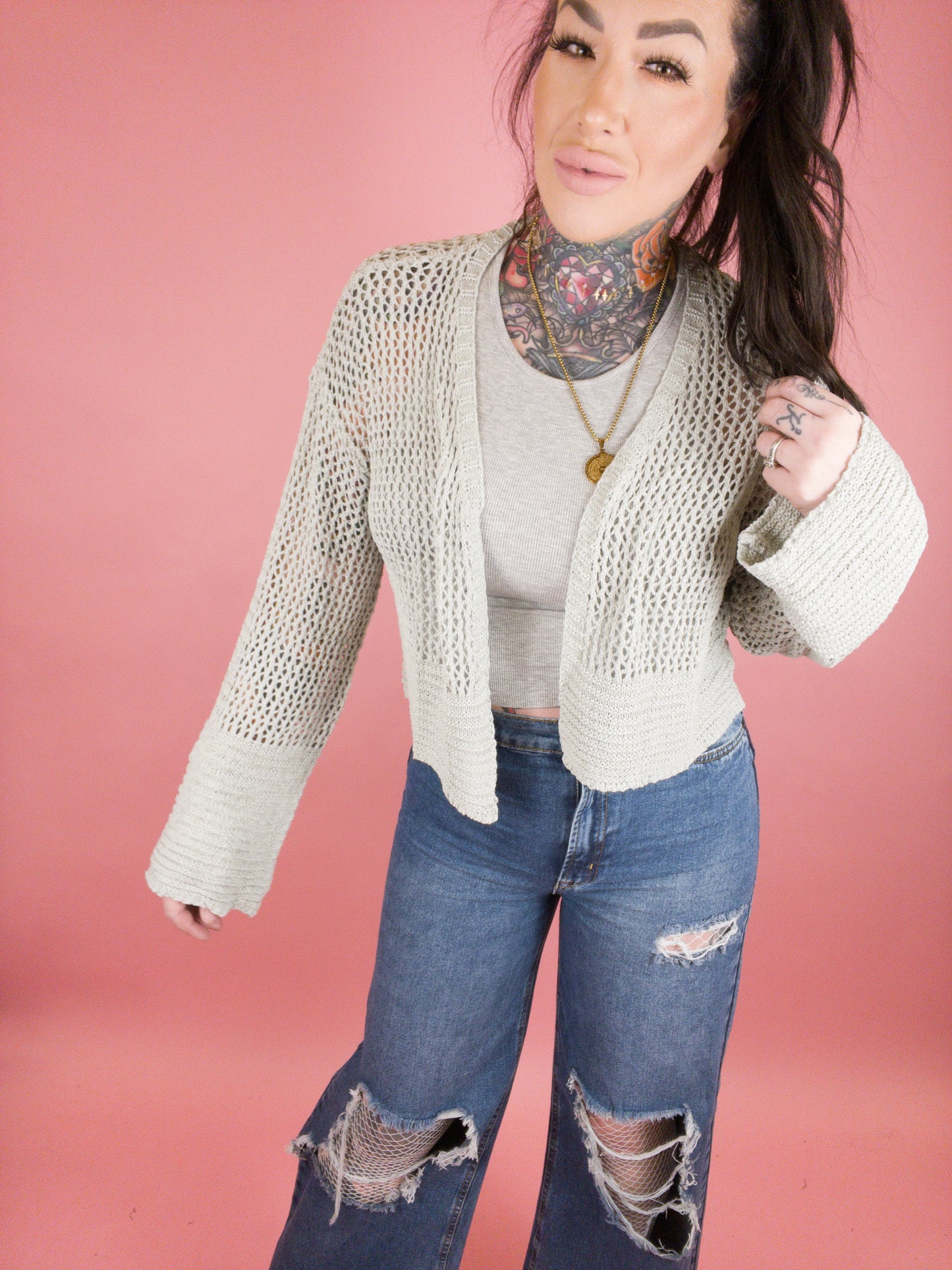 Happy Always Mesh Cardigan