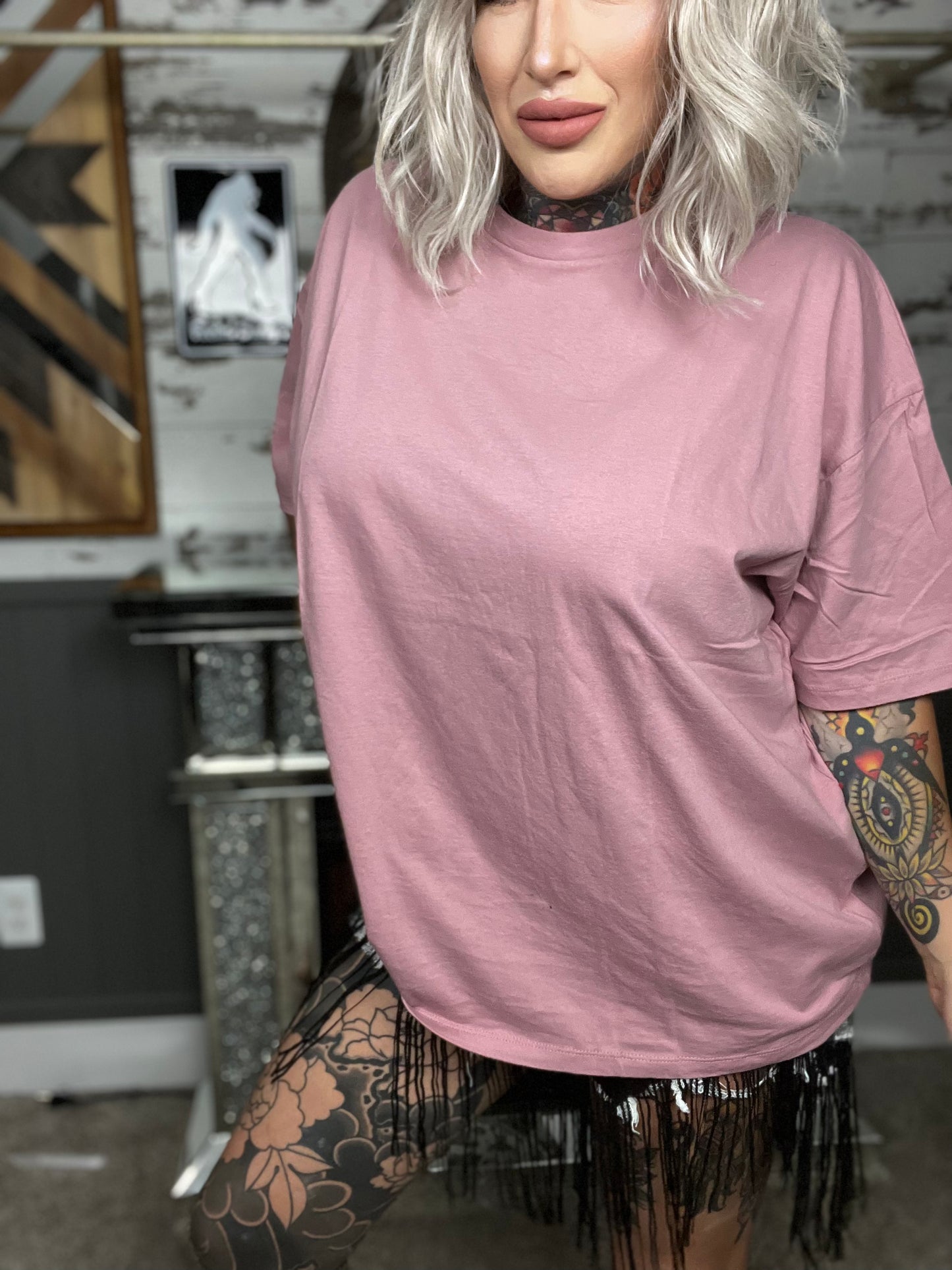 Pink Bellini Oversized T Shirt