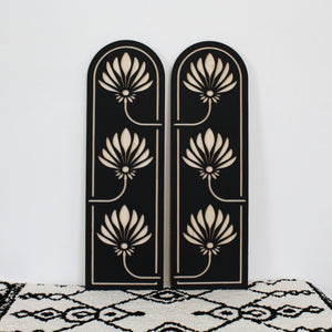 Bloomin' Lotuses Wooden Arch Panels