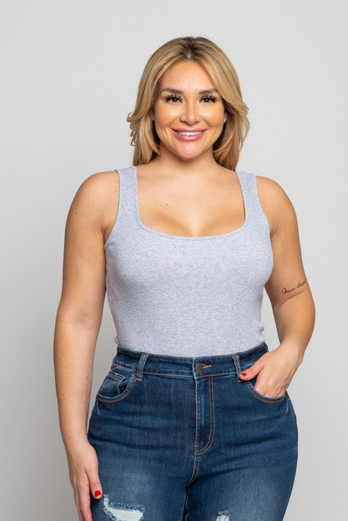 Just For Now Curvy Tank Bodysuit
