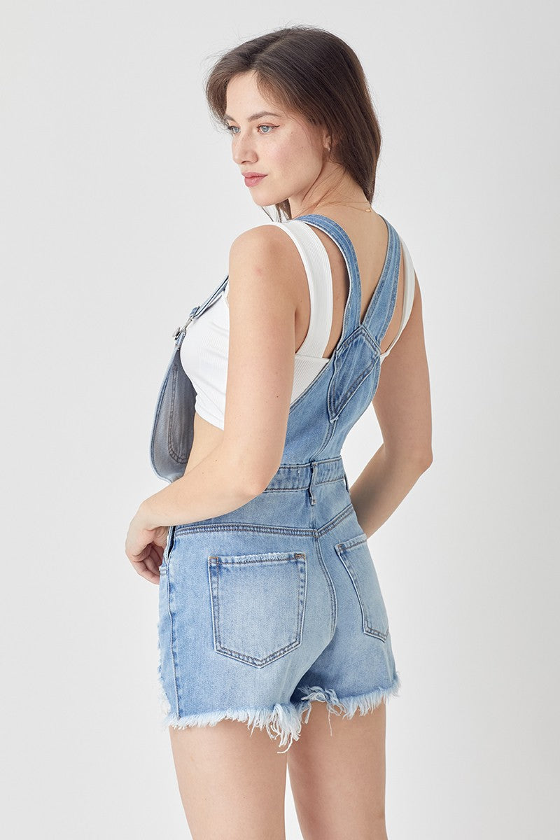 Southern Belle Distressed Shortalls