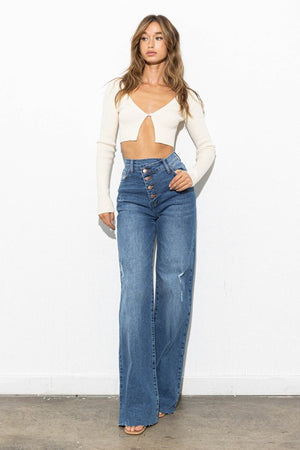 Don't Cross Me Wide Leg Jeans *Vibrant M.I.U*