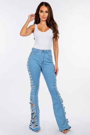 Cut Above The Rest Distressed Flare Jeans *M.A.P*
